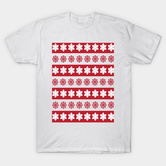 snowflakes pattern T-Shirt by aanygraphic